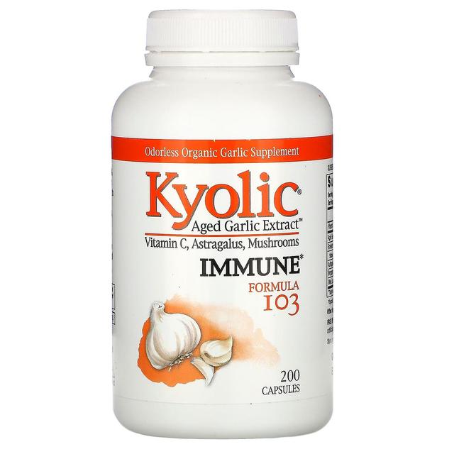 Kyolic, Verouderd knoflookextract, immuun, Formule 103, 200 capsules on Productcaster.