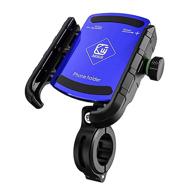 Non-slip Silicone Phone Handlebar Stand Multifuntional Steady Navigation Holder For Motorcycle Bike Blue no charger on Productcaster.