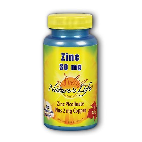 Nature's Life Picolinate de Zinco da Vida da Natureza,30 mg,100 caps (Pacote de 3) on Productcaster.