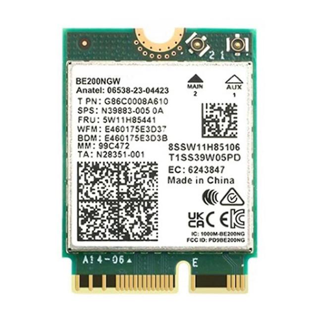 Wifi 7 For Be200 Wireless Network Card Bt5.4 Wifi Card Be200ngw 2.4/5/6ghz 5.8 Gbps M.2 Adapter For on Productcaster.