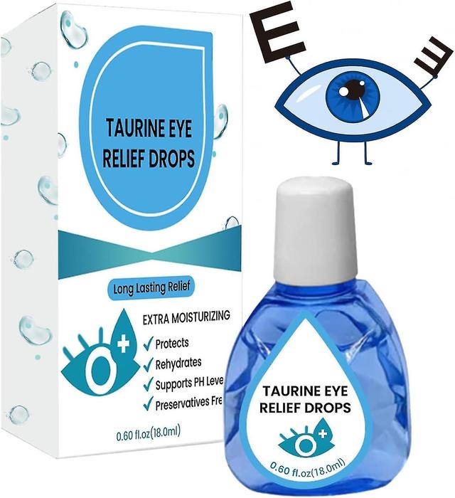 Zgwelt Taurin Eye Relief Drops, Augentropfen 18ml Beruhigende Augenpflege Hydratation Boost Augentropfen Linderung der Augenermüdung Verbessern Sie... on Productcaster.