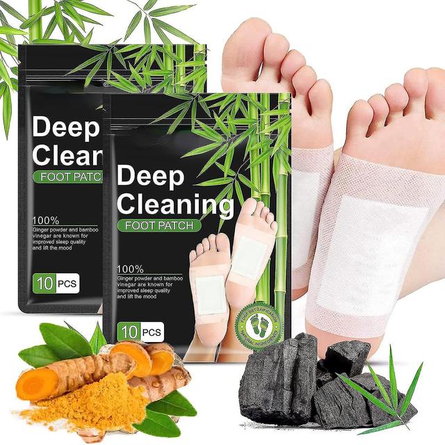 SML Foot Pads, Deep Cleansing Foot Patches, Natural Bamboo Vinegar Ginger Powder Foot Pad For Foot Care Relieve Stress Improve Sleep 2pcs on Productcaster.