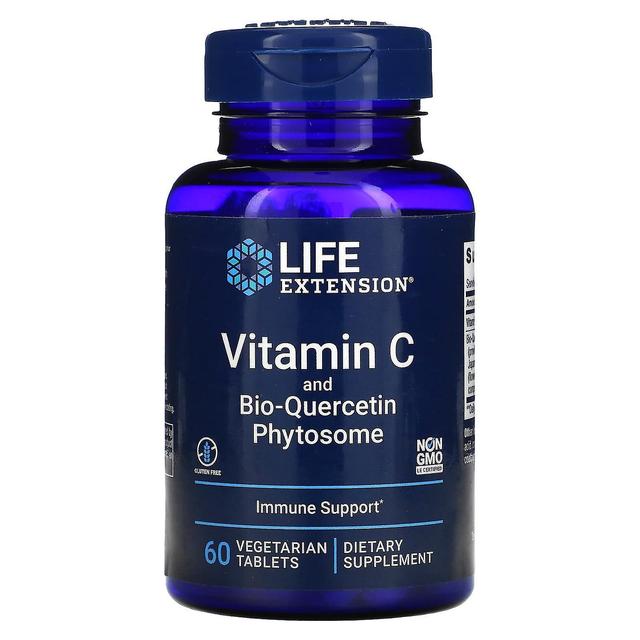 Life Extension Livsforlængelse, C-vitamin og Bio-Quercetin Phytosome, 60 vegetariske tabletter on Productcaster.