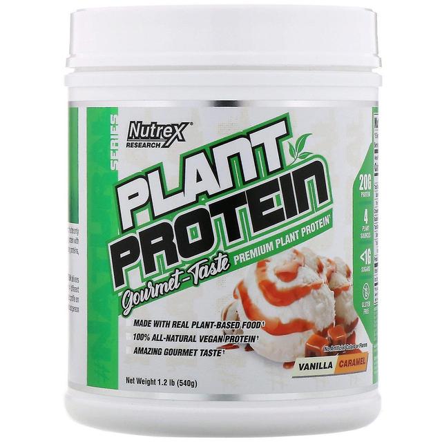 Nutrex Research, Natural Series, Plant Protein, Vanilla Caramel, 1.2 lb (540 g) on Productcaster.