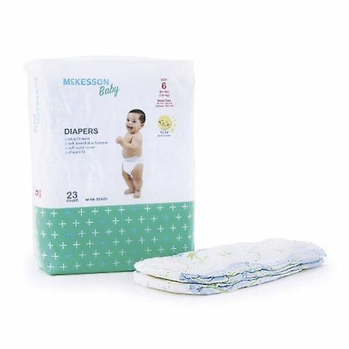 McKesson Unisexe Baby Diaper Tab Fermeture Taille 6 Absorbant modéré jetable, compte de 4 (paquet de 4) on Productcaster.