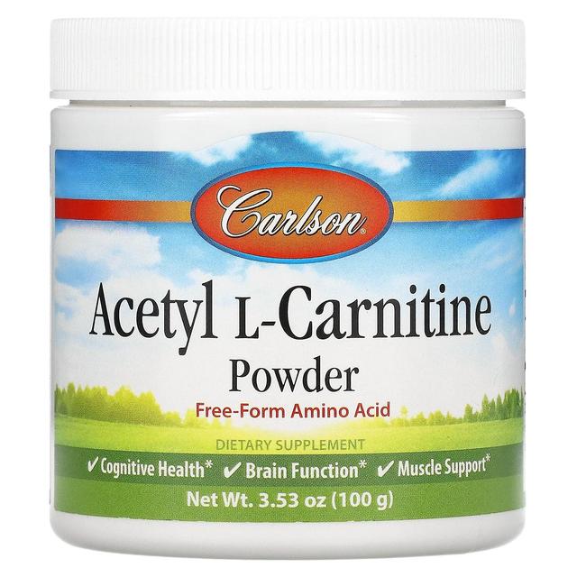 Carlson, Acetil L-carnitina en polvo, aminoácido de forma libre, 3.53 oz (100 g) on Productcaster.