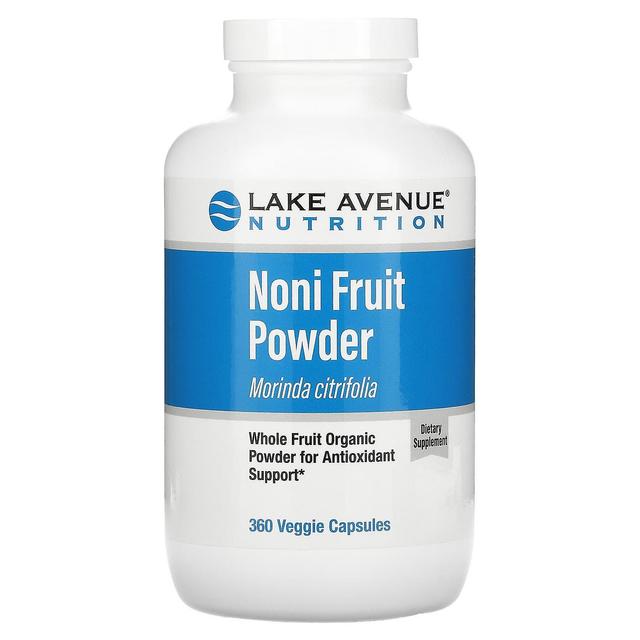 Lake Avenue Nutrition, Noni Fruit Powder, Organic Whole Fruit Powder, 360 Veggie Capsules on Productcaster.