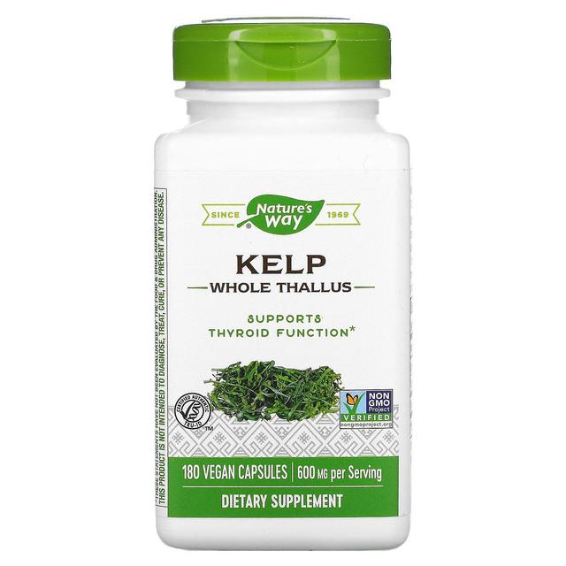 Nature's Way Natur's Way, Kelp, Hela thallus, 600 mg, 180 veganska kapslar on Productcaster.