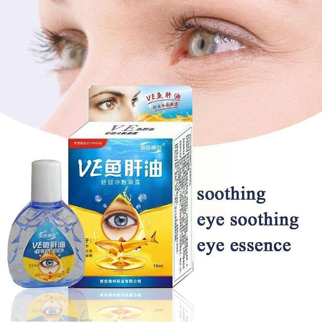 Hot Cod Liver Oil Eye Drops Relieves Dry Eyes Anti-itchy Liquid Care Fatigue 15ml Products Removal E on Productcaster.