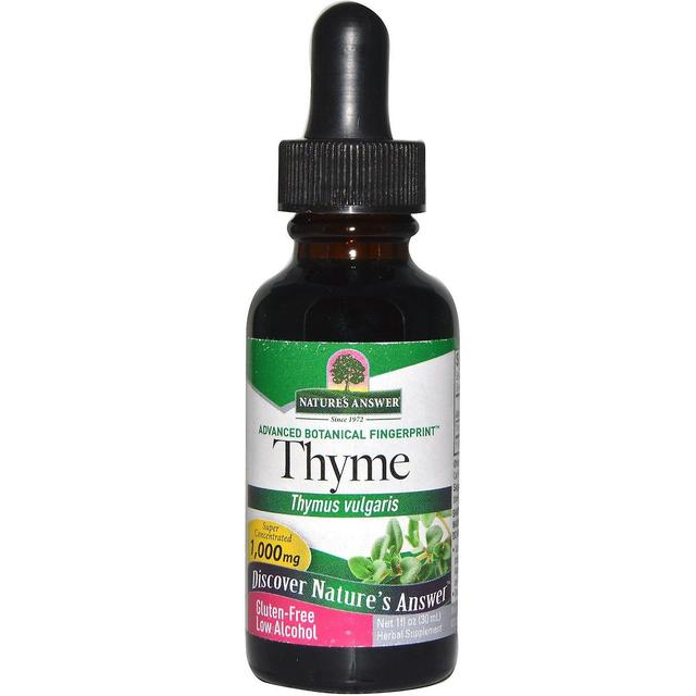 Nature's Answer, Thyme, Low Alcohol, 1,000 mg, 1 fl oz (30 ml) on Productcaster.