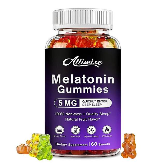 Melatonin Gummies for Sleep Aid Relax Anti Anxiety Stress Relief with Vatamins Sleep Well SupplementTIB TIB . 60pcs on Productcaster.