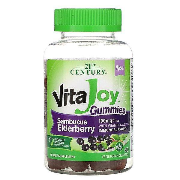 21st Century, VitaJoy Gummies, Sambucus Elderberry, 60 Vegetarian Gummies on Productcaster.