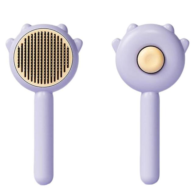 Pet Grooming Needle Comb Multifunctional Pet Massage Comb Practical Pet Hair Removal Brush Purple on Productcaster.