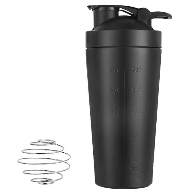 Protein Shaker Bottle 900ml For Protein Shakes Outdoor Sports Fitness Black on Productcaster.