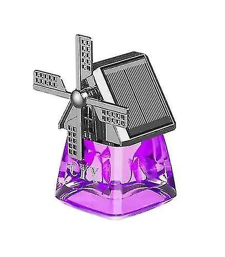 Solar Powered Windmill Air Freshener Car Windmill Fragrance Diffuser_ws Purple on Productcaster.