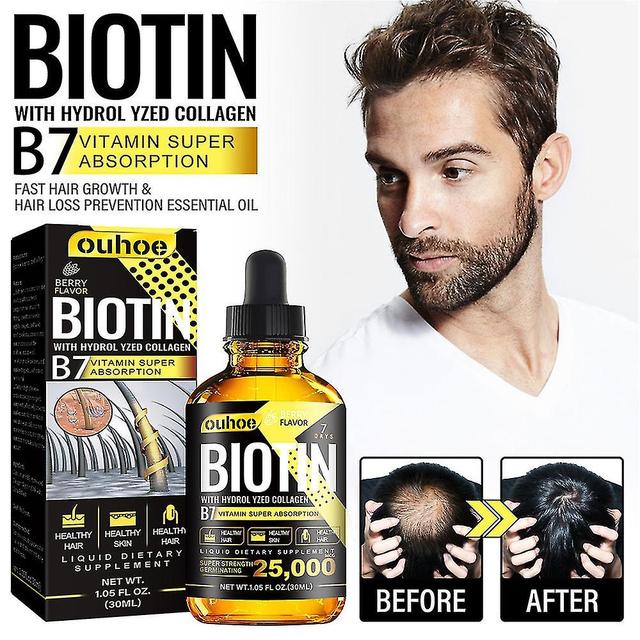 Mike 1/2pcs 30ml Biotin With Hydrol Yzed Collagen Vitamin B7 Super Absorption Hair Care Essential Oil Liquid on Productcaster.