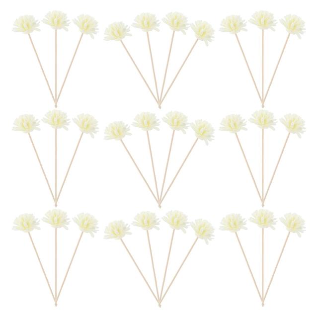 30 Pcs Cake Tester Perfume Testers Samples Women Oil Diffuser Replacement Aromatherapy Flower Rattan Diffuser Reeds Beige 21X4.5cm on Productcaster.