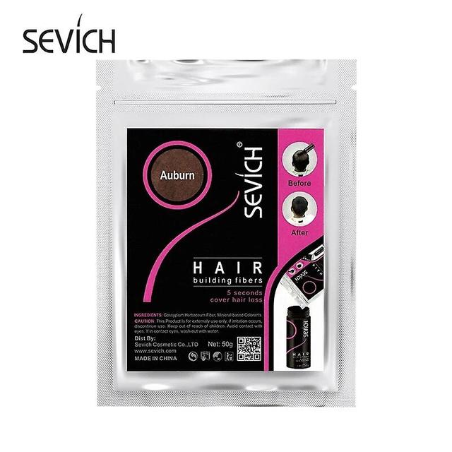 Slinx 50g Hair Building Fiber Powder 10 Colors Keratin Hair Regrowth Fiber Thickening Refill Hair Loss Hair Extension Products Auburn CHINA on Productcaster.