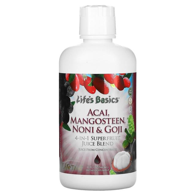 LifeTime Vitamins LifeTime vitaminer, livets grunder, 4-i-1 superfruktjuiceblandning, Acai, mangostan, noni & goji, 32 f on Productcaster.