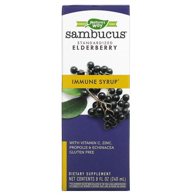 Nature's Way Naturens sätt, Sambucus immunsirap, standardiserad fläderbär, 8 fl oz (240 ml) on Productcaster.