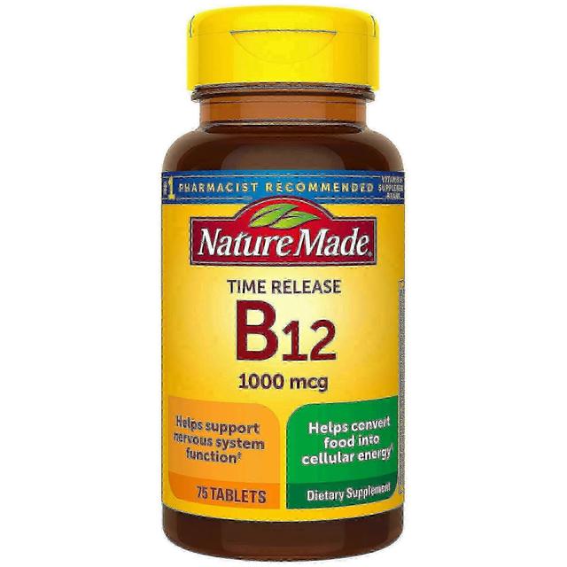 Nature Made Natuur gemaakt vitamine b-12, 1000 MCG, voedingssupplement tabletten, 75 EA on Productcaster.