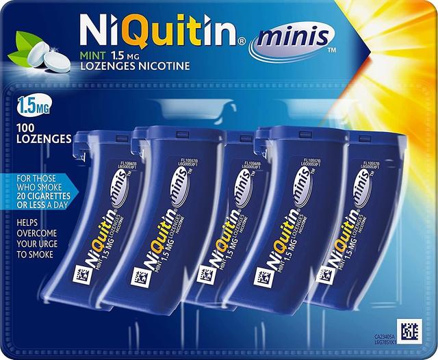 Niquitin Minis 1.5mg Mint Lozenges Pack Of 100 - Stop Smoking Aid on Productcaster.