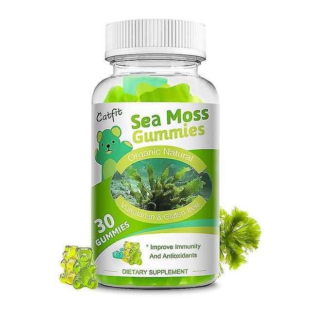 Guoguo Irish Sea Moss Gummies Bladderwrack Burdock Root Diet Supplement Eyes Thyroid Skin Beauty Health Vitamin A Cleanse Detox 30 pcs on Productcaster.