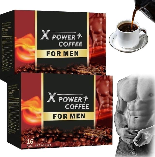 Fongwan Black Maca Energy Coffee For Men, Natural Energy Booster Coffee Powder Instant Coffee Blend Increase Stamina & Performance 400g - 2pcs on Productcaster.