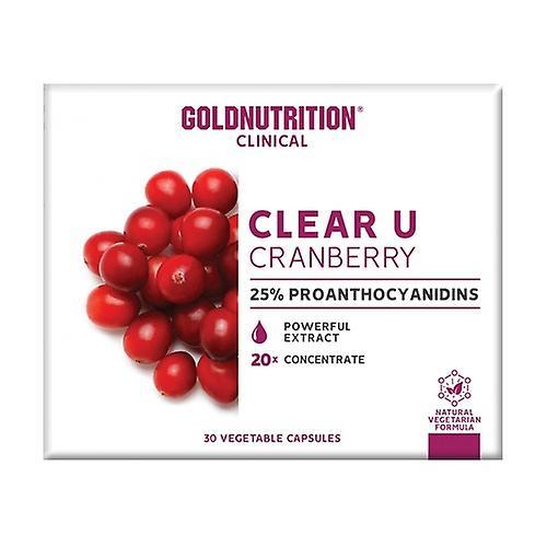 Gold Nutrition Clear-u Cranberry 30 capsules on Productcaster.