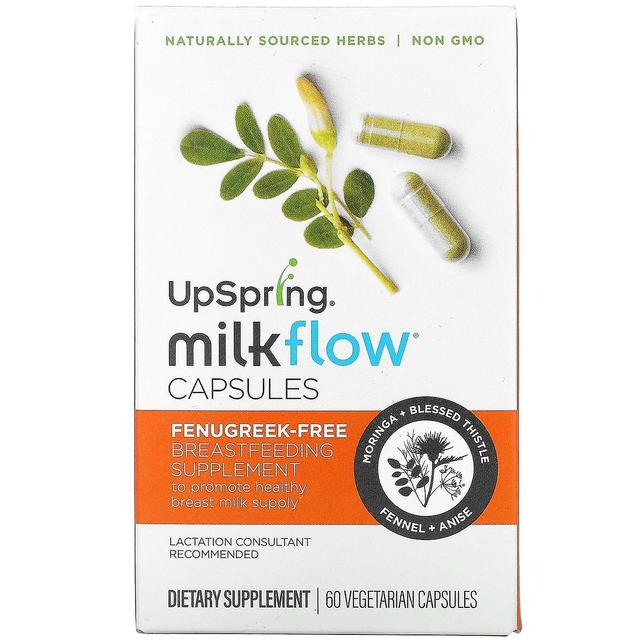 UpSpring, MilkFlow Capsules, Fenugreek-Free, 60 Vegetarian Capsules on Productcaster.