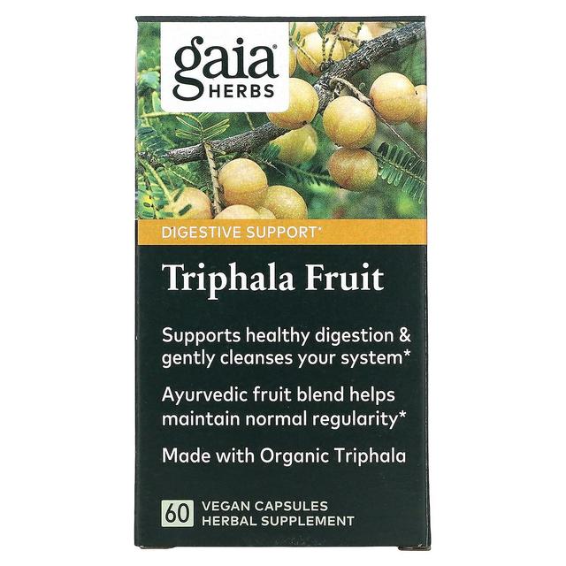 Gaia Herbs Gaia-yrtit, Triphala-hedelmät, 60 vegaanista kapselia on Productcaster.