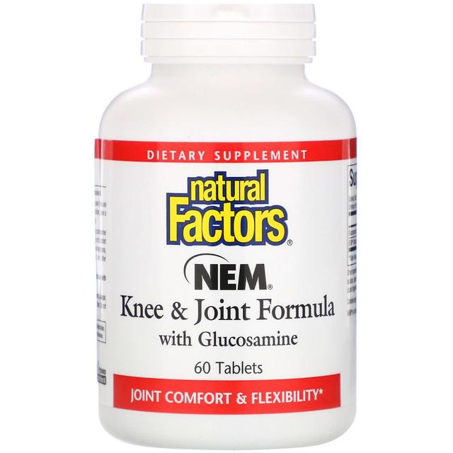 Natural Factors Naturfaktorer, NEM knæ- og ledformel med glucosamin, 60 tabletter on Productcaster.