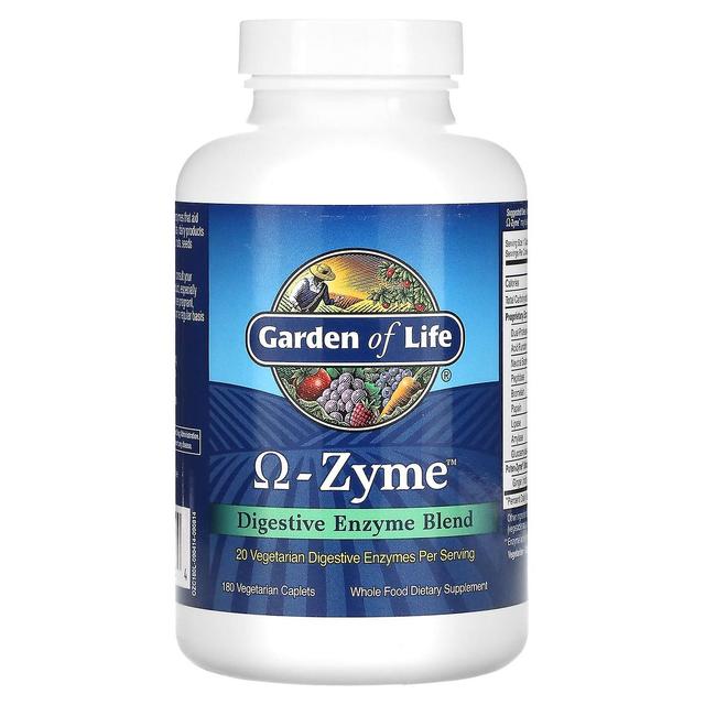 Garden of Life Elämän puutarha, O-Zyme, ruoansulatusentsyymiseos, 180 kasvissyöjäkapselia on Productcaster.