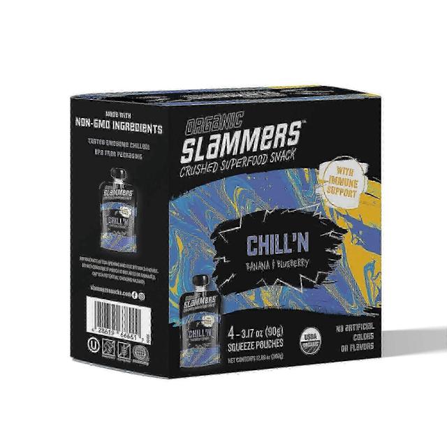 Slammers Bio Slammer Superfood Snackbeutel, Chill'n Obst & Gemüse, 4 EA on Productcaster.