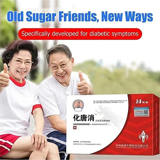 Mike Hua Tang Xiao Akupunkt-klistermärke, Växtbaserade Diabetes Patch, Hua Tang Xiao, Huatangxiao Akupunktisk tryckstimulering 14pcs on Productcaster.