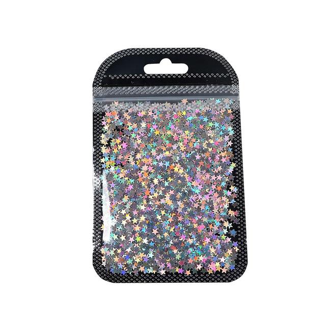 Fornnerg Nail Flakes Symphony Temperature Resistance ABS Holographic Nail Glitter Flakes for Makeup #01 on Productcaster.