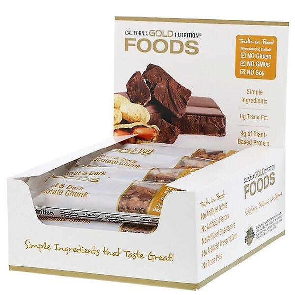 California Gold Nutrition, Foods, Peanut & Dark Chocolate Chunk Bars, 12 Repen, 1.4 oz (40 g) Elk on Productcaster.