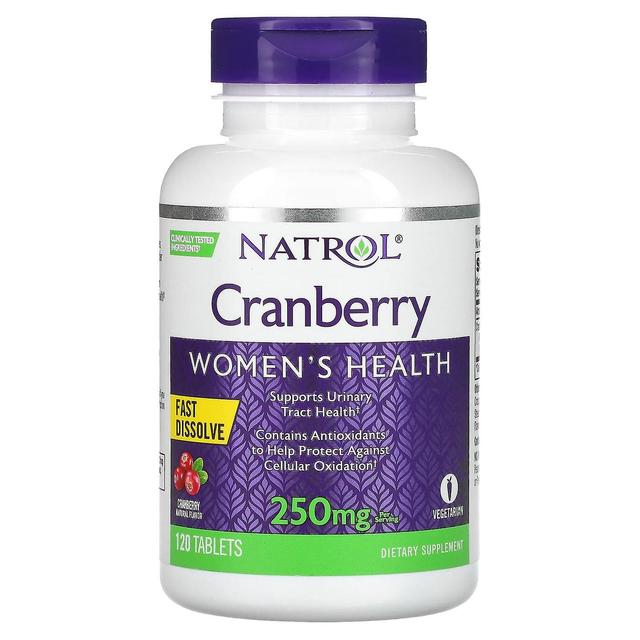 Natrol, Cranberry, Fast Dissolve, Cranberry, 125 mg, 120 Tablets on Productcaster.