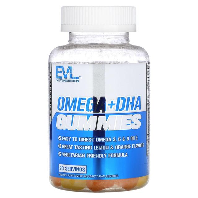 Evlution Nutrition EVLution Ernæring, Omega+ DHA Gummies, 60 vegetariske vingummier on Productcaster.