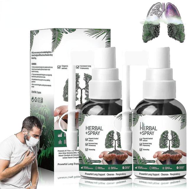 Herbal Lung Cleanse Mist, Powerful Lung Support, Natural Herbal Extract Cleanse Mist Powerful Lung C 2Pcs on Productcaster.