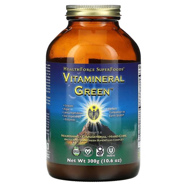 HealthForce Superfoods, Vitamineral Green, Versie 5.6, 10.6 oz (300 g) on Productcaster.