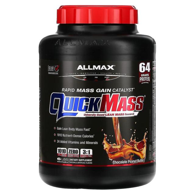 ALLMAX, QuickMass, Rapid Mass Gain Catalyst, Chokladjordnötssmör, 6 lbs (2.72 kg) on Productcaster.