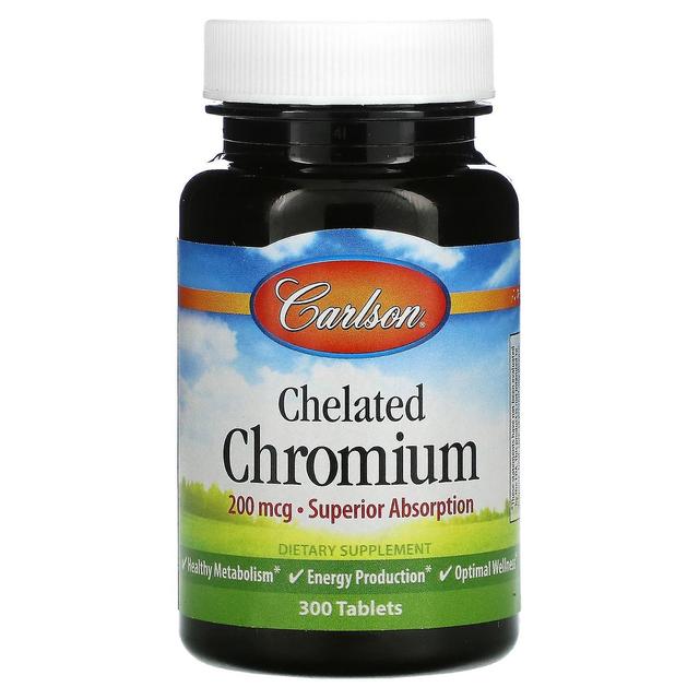 Carlson, Chelated Chromium, 200 mcg, 300 Tablets on Productcaster.