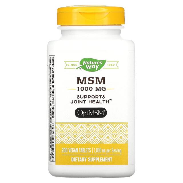 Nature's Way, MSM, 1,000 mg, 200 Vegan Tablets on Productcaster.