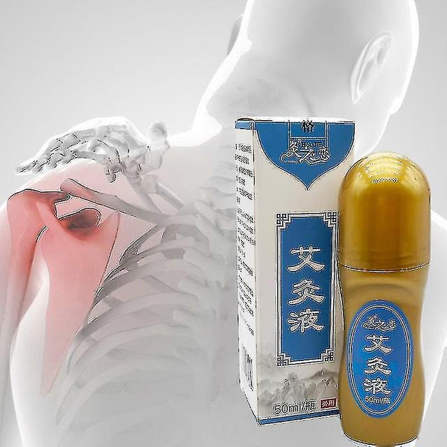 50ml Moxibustion Liquid Wormwood Extract Smokeless Chinese Acupuncture Massage Oil Muscle Joint Pain Relief Medical Plaster on Productcaster.