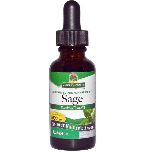 Nature's Answer, Sage, Alcohol-Free, 1 fl oz (30 ml) on Productcaster.