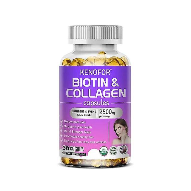 Vorallme Biotin + Collagen Supplement - Supports Healthy Skin, Joints, Hair, Nails - Antioxidants - Dietary Supplement 30 count-1 bottle on Productcaster.