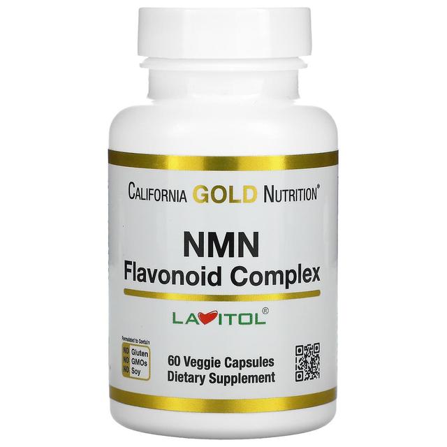 California Gold Nutrition, NMN, Nicotinamide Mononucleotide, Flavonoid Complex, 60 Veggie Capsules on Productcaster.