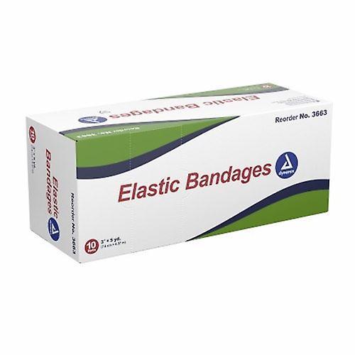 Dynarex Elastic Bandage 3 Inch X 4-1/2 Yard Standard Compression Clip Detached Closure Tan NonSteri, Count of 1 (Pack of 1) on Productcaster.