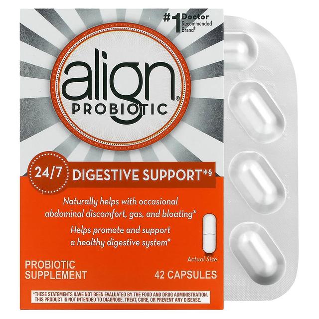 Align Probiotics Align probiootit, 24/7 ruoansulatustuki, probioottilisä, 42 kapselia on Productcaster.